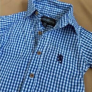 English Laundry - Blue Gingham Button-Up Shirt